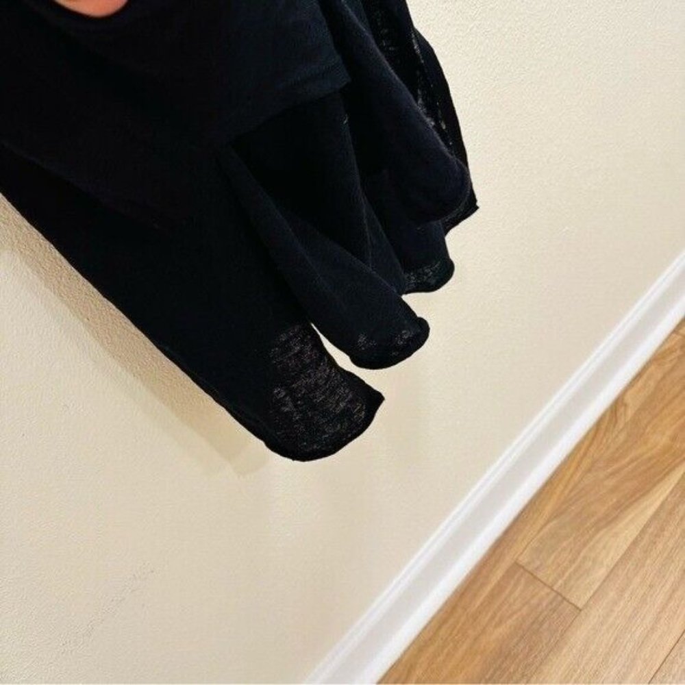 Eileen Fisher Organic Linen Cotton Jersey Long Cardigan Black Women’s Size 2X - Picture 6 of 10